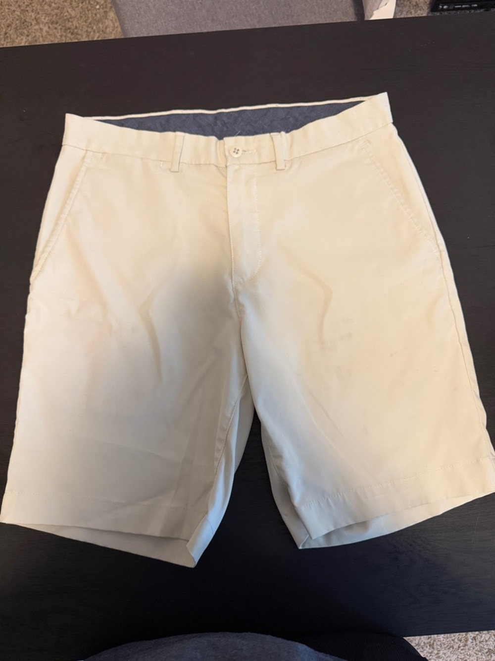 Daniel Cremieux Cream Flat-Front Chino Shorts